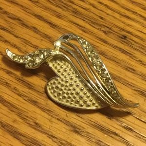 Rhinestone heart pin